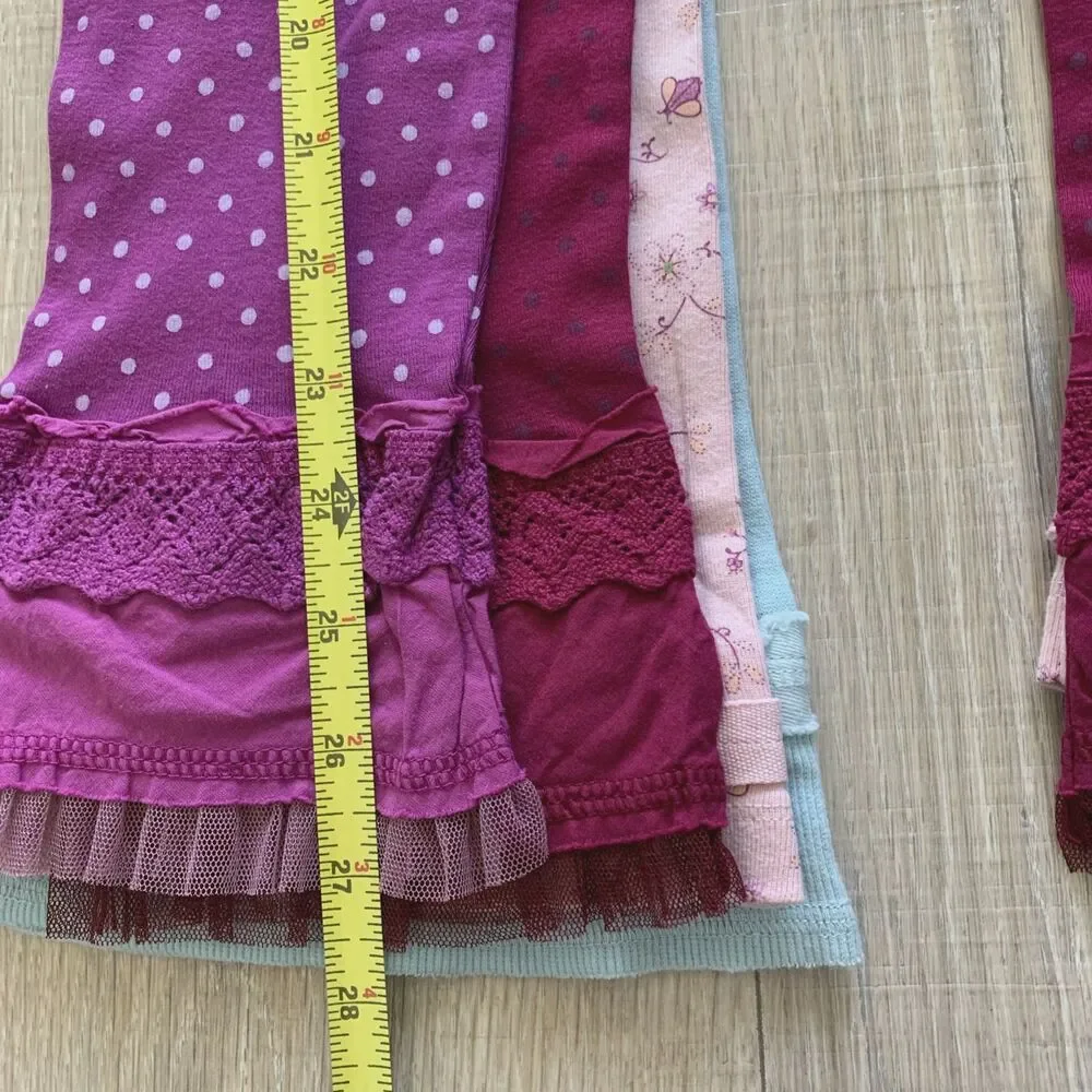 Lot 5 pc Naartjie Top Long Sleeve Shirt Pants Leggings Blue Purple Girls Size 6